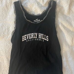 Hollister Black Lace Trim Women's Top